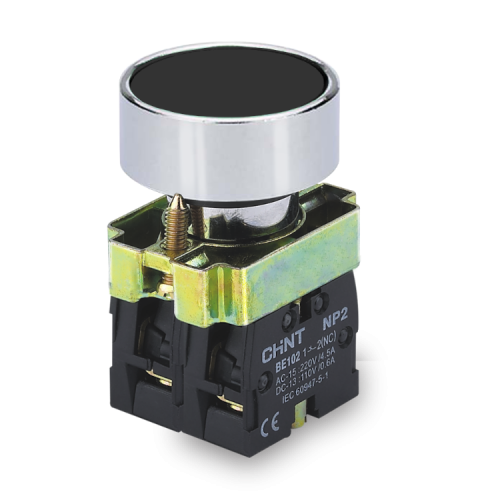 PULSADOR REDONDO NEGRO NA 22MM EMBUTIR                                                                                           