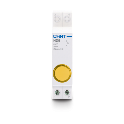 SEÑAL LUMINOSA DIN LED AMARILLO 18MM 220V                  