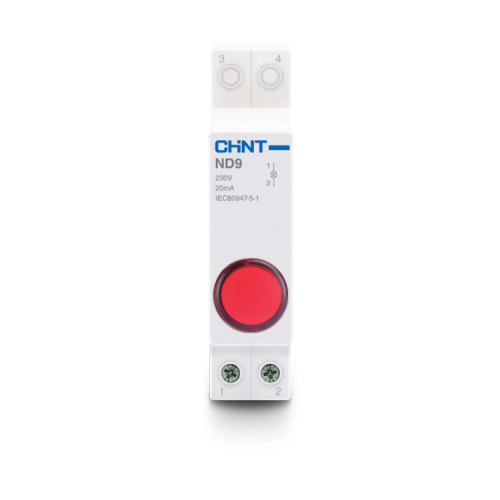 SEÑAL LUMINOSA DIN LED ROJO 18MM 220V 