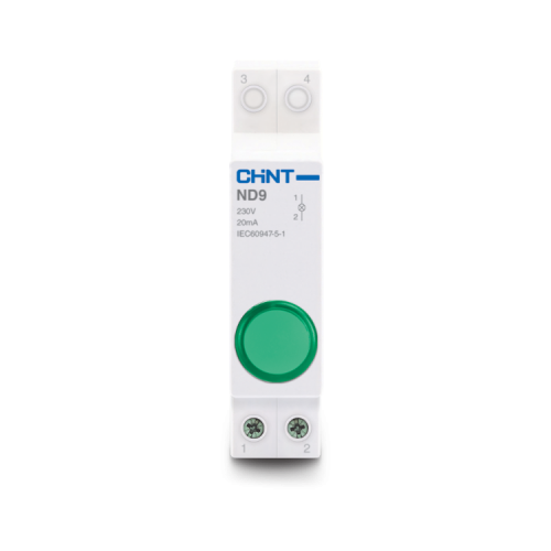 SEÑAL LUMINOSA DIN LED VERDE 18MM 220V                             