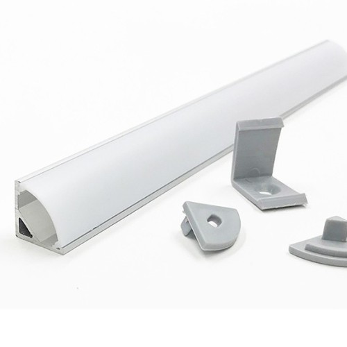 PERFIL DE ALUMINIO A 45° PARA LED 