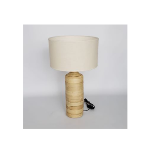 LAMPRA DE MESA CILINDRO BAMBU NATURAL
