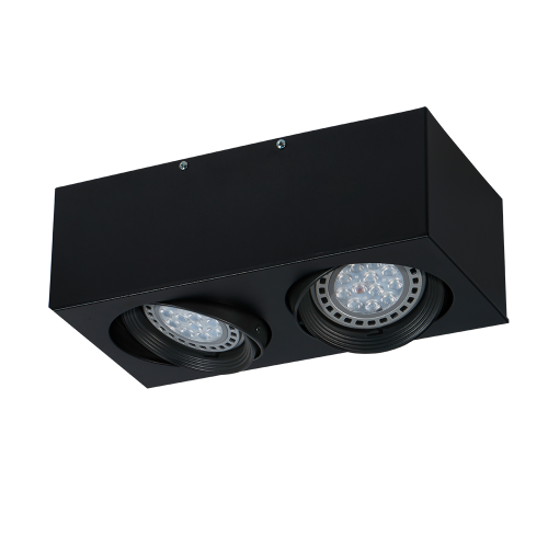 PLAFON AR111 2 LUCES MOVIL APTO LED