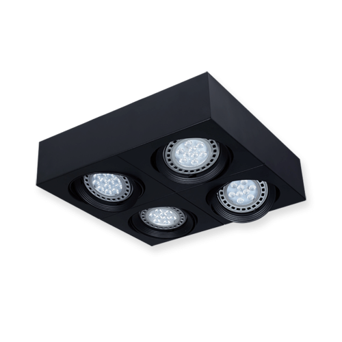 PLAFON AR111 4 LUCES MOVIL APTO LED