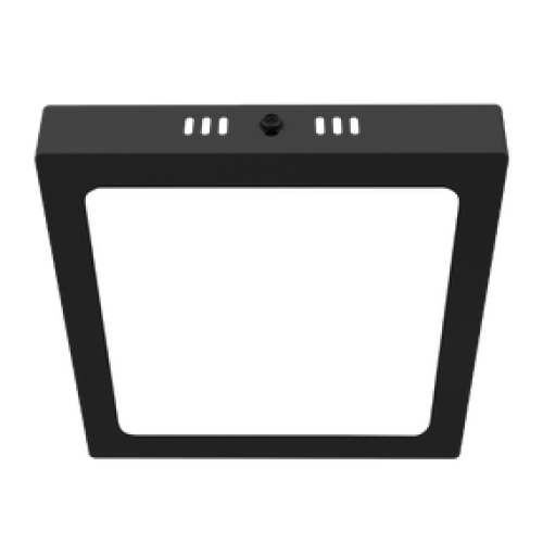 PLAFON DE 12W LED CUADRADO MARCO NEGRO