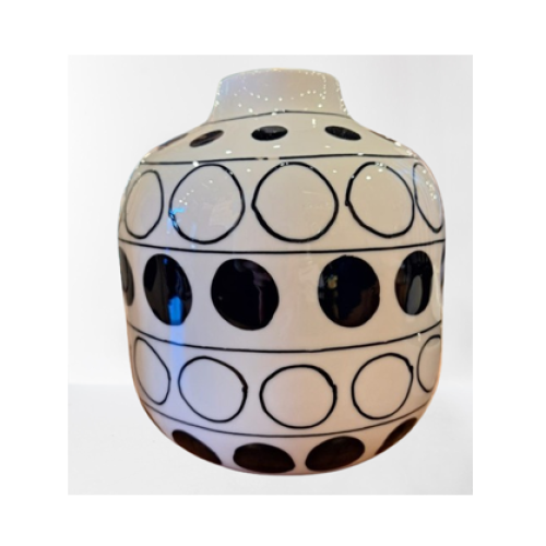 FLORERO CERAMICA ESMALTADA