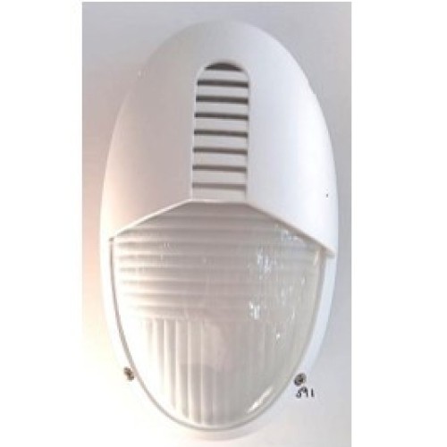 TORTUGA E27 OVAL CON VISERA ALUMINIO ELY